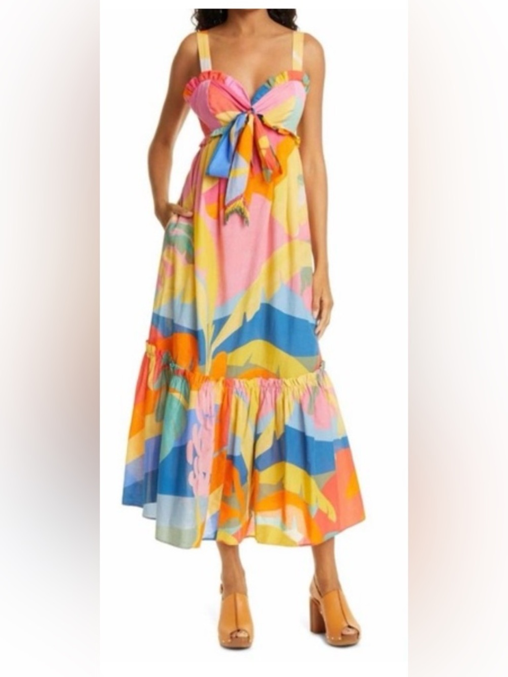 FARM Rio Sunset tropical print maxi dress